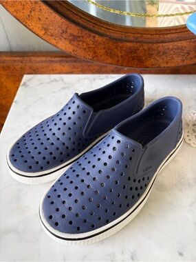 Native Kids Navy Blue Slip-On Moccasins